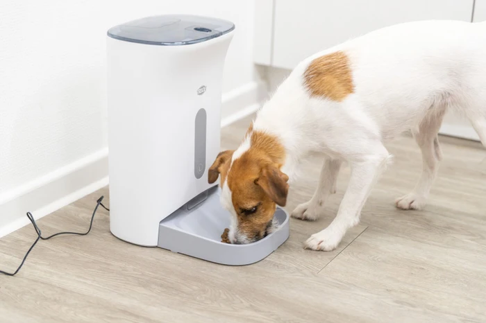 Trixie TX8 2.0 Smart Futterautomat, max. 4 Mahlzeiten pro Tag, Timer, Lautsprecher, 4.5l, weiß