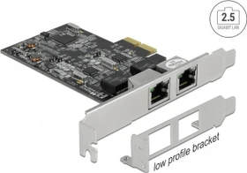 DeLOCK 2.5G LAN-Adapter, 2x RJ-45, PCIe 2.1 x2 (89530)