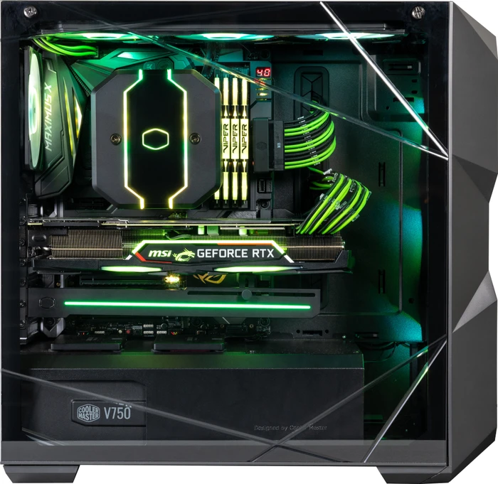 Cooler Master MasterBox TD500 Mesh ARGB, schwarz, ohne RGB-Controller, Glasfenster