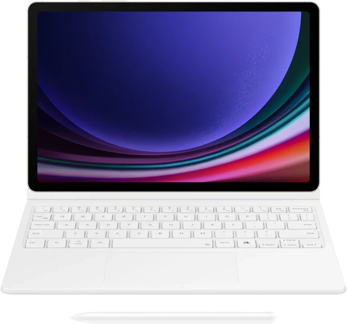 Samsung EF-DX725 Book Cover Keyboard mit AI-Taste für Galaxy Tab S9 / S9 FE / S10 FE, weiß, DE