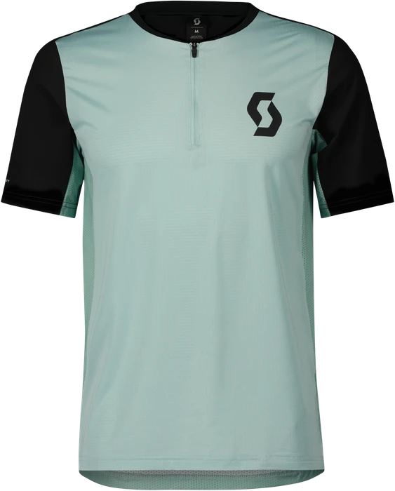 Scott Vertic Zip Trikot kurzarm mineral green/black (Herren)