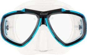 Cressi Focus Zweiglasmaske klar/schwarz/hellblau