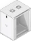 Ubiquiti 12U Rack Cabinet, 19" Wandgehäuse 12HE, Glastür, weiß, 450mm tief Vorschaubild