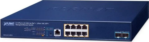 Planet MGS-6311 Rackmount 2.5G Managed Switch, 8x RJ-45, 2x SFP+, 150W PoE+