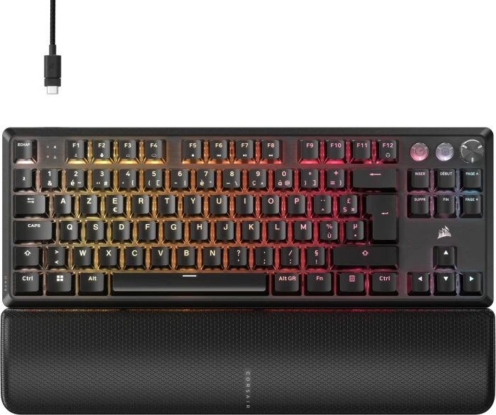 Corsair Gaming K70 PRO TKL Magnetic-Mechanical, schwarz, Corsair MGX Hyperdrive, USB, FR