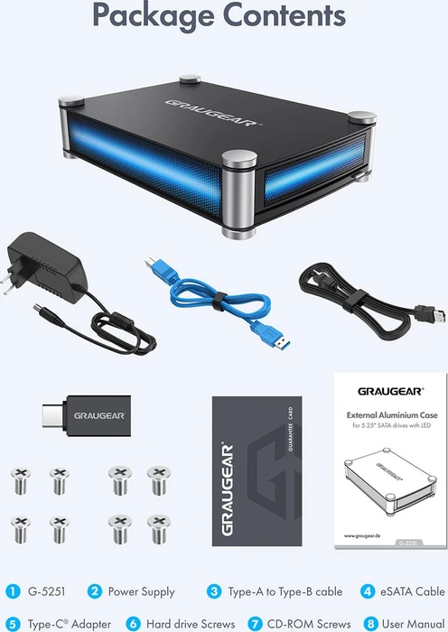 Graugear Externes 5.25" Gehäuse