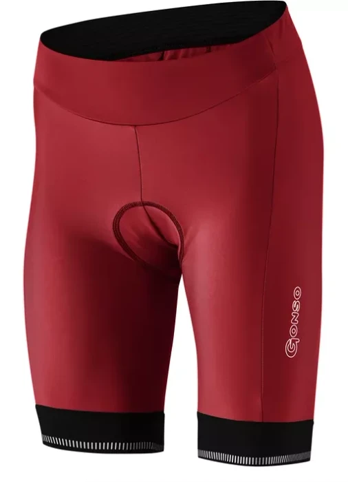 Gonso Sitivo Fahrradhose kurz pomegranate juice/bright green (Damen)