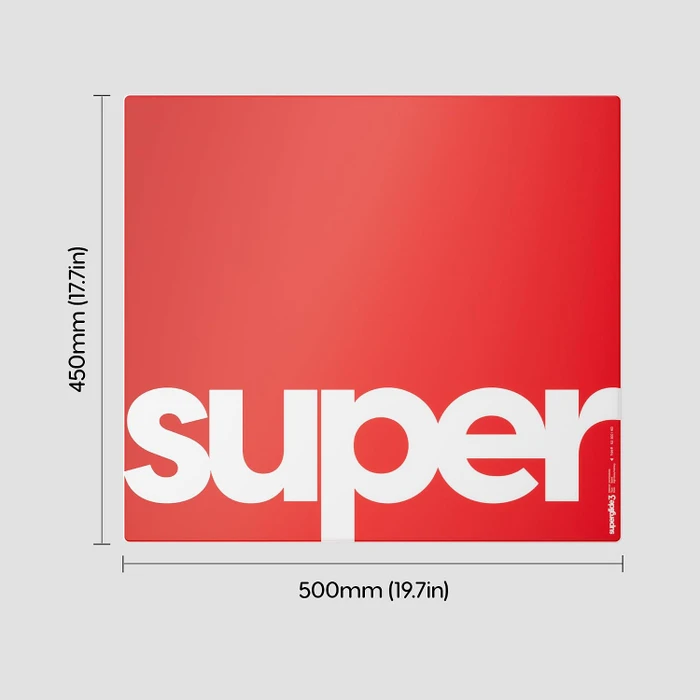 Pulsar Gaming Gears Superglide Glass Mousepad V3 Type-S Size XLE, 490x420mm, rot