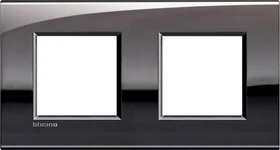 Bticino LivingLightAIR Abdeckrahmen Europe 2fach 2+2 Module, Zinn