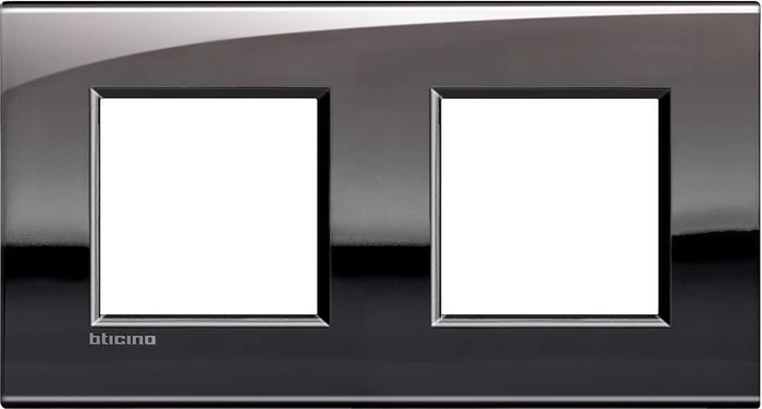 Bticino LivingLightAIR Abdeckrahmen Europe 2fach 2+2 Module, Zinn