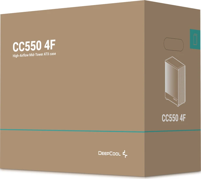 DeepCool CC550 4F, schwarz, Glasfenster