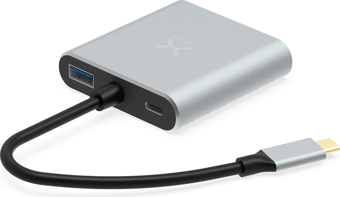 Krux USB-C auf 2x HDMI 4K 30Hz Adapter mit USB PD, USB-C 3.0 [Stecker]