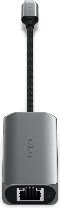 Satechi 4-In-1 USB-C Hub 2.5 Gigabit Ethernet, Space Gray, USB-C 3.1 [Stecker]