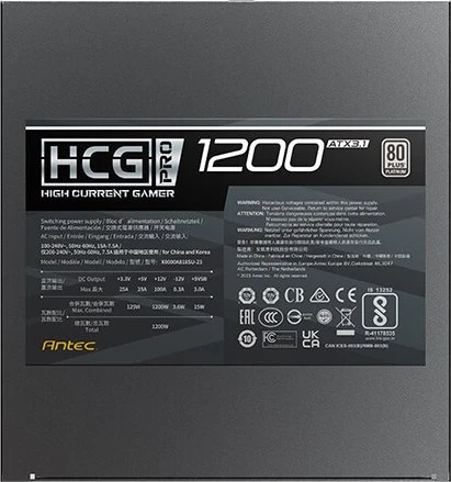 Antec High Current Gamer HCG1200 PRO Platinum 1200W, ATX 3.1