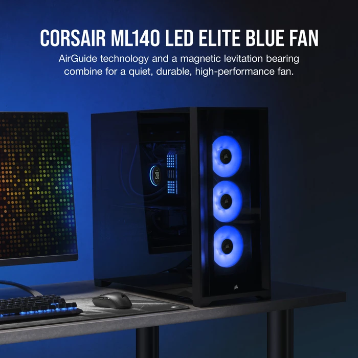 Corsair ML Series ML140 LED Elite Blue, schwarz, 140mm