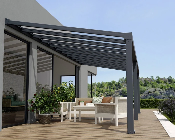 Palram Canopia Stockholm Terrassenüberdachung anthrazit
