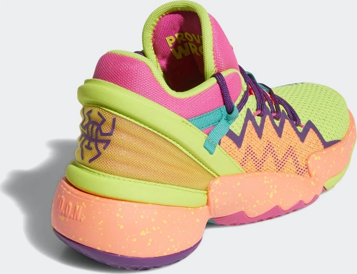 adidas D.O.N. Issue #2 team shock pink/semi solar slime/cloud white (Junior)