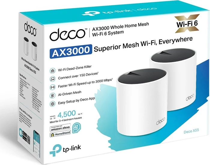 TP-Link Deco X55, AX3000, 2er-Pack