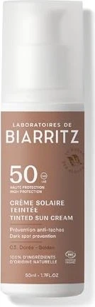 Laboratoires de Biarritz Alga Maris Sonnencreme Gesicht getönt gold LSF50, 50ml