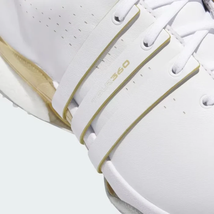 adidas Tour360 24 Boost cloud white/gold metallic/silver metallic (Herren)