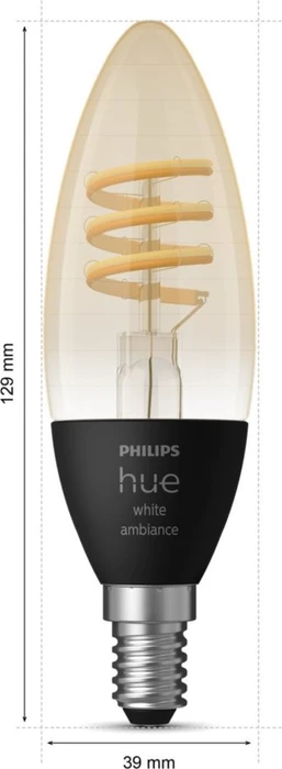 Philips Hue White Ambiance Filament LED Kerze E14 4.6W