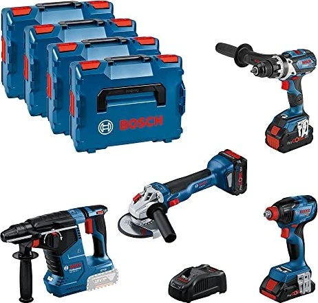 Bosch Professional Akku-Maschinenset inkl. L-Boxx + 3 Akkus 4.0/5.5Ah