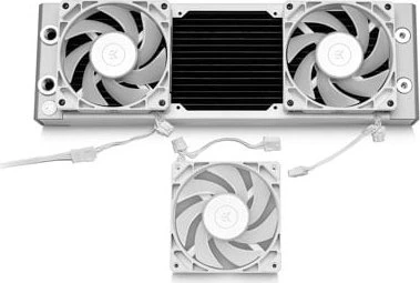 EK Water Blocks EK-Loop Fan FPT 120 D-RGB, White, 550-2300rpm, LED-Steuerung, 120mm