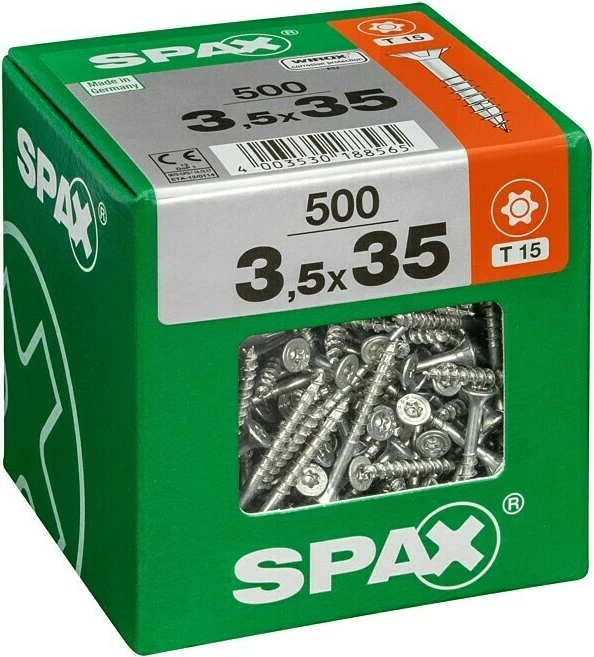 Spax WIROX A9J 4CUT T-STAR plus T20 Universalschraube, 3.5x35mm, 500 Stück