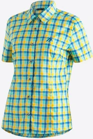 Maier Sports Philina Hemd kurzarm blue yellow check (Damen)