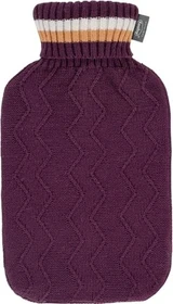 Fashy Wärmflasche mit Rollkragen-Strickbezug burgund