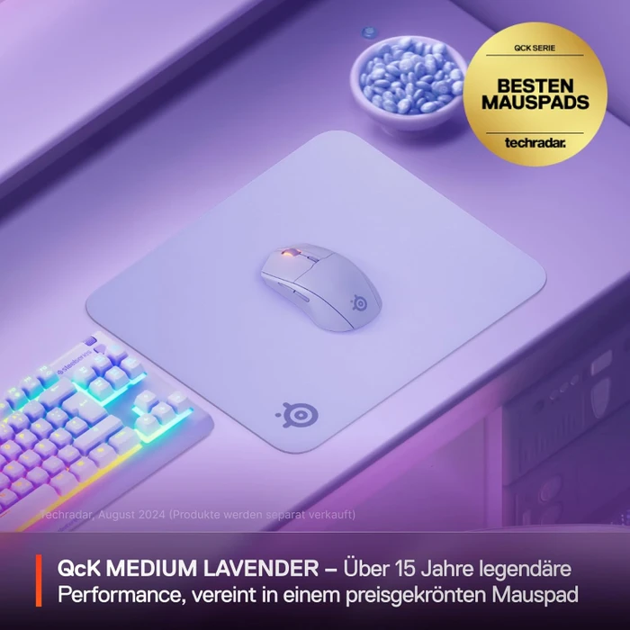SteelSeries QcK Medium Lavender, 320x270mm, violett