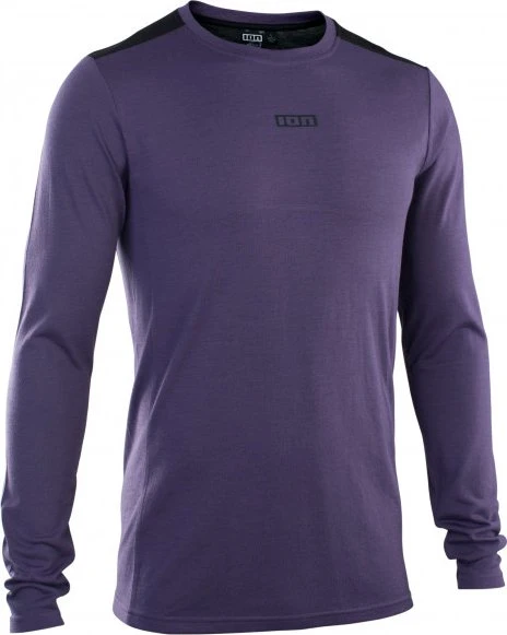 ION MTB Base Merino Trikot langarm dark purple (Herren)