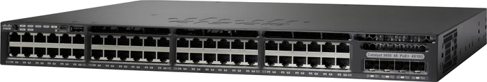 Cisco Catalyst 3650 IP Base Rackmount Gigabit Managed Stacking Switch, 48x RJ-45, 4x SFP+, 775W PoE+