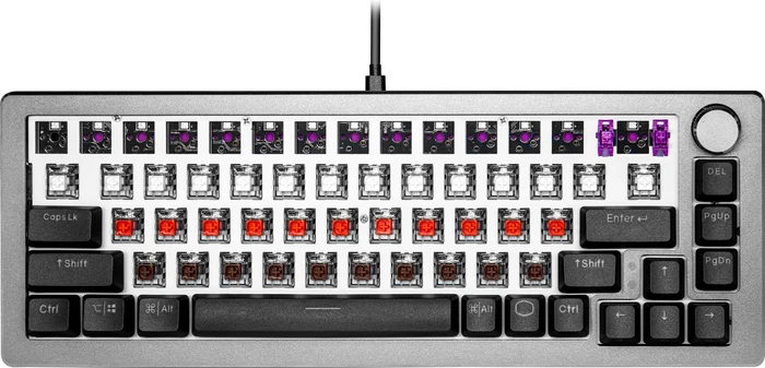 Cooler Master CK720, LEDs RGB, hot-swap, schwarz/grau, Kailh Box V2 BROWN, USB, US