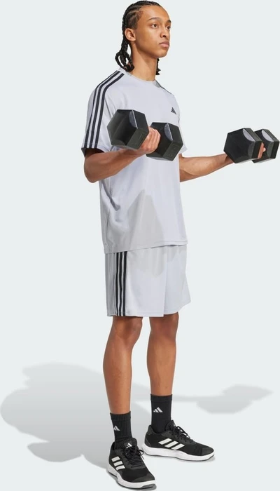 adidas Train Essentials Piqué 3-Streifen Trainingshose kurz halo silver/black (Herren)