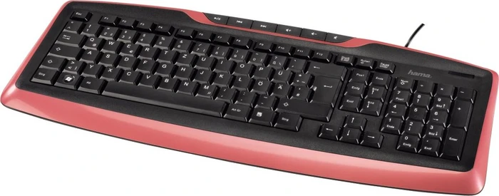 Hama K410 Media Keyboard rosa, USB