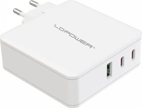 LC-Power USB-GaN-Ladegerät mit 65W Ausgangsleistung weiß