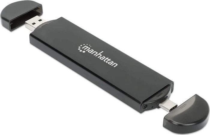 Manhattan M.2 NVMe SSD Enclosure, USB-C 3.1/USB-A 3.1