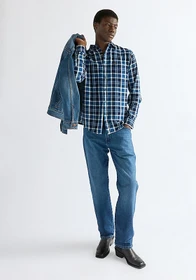 Wrangler Regular 1 Pocket Hemd langarm light indigo (Herren)