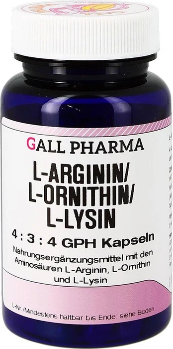 L-Arginin/L-Ornithin/L-Lysin 4:3:4 GPH Kapseln, 100 Stück