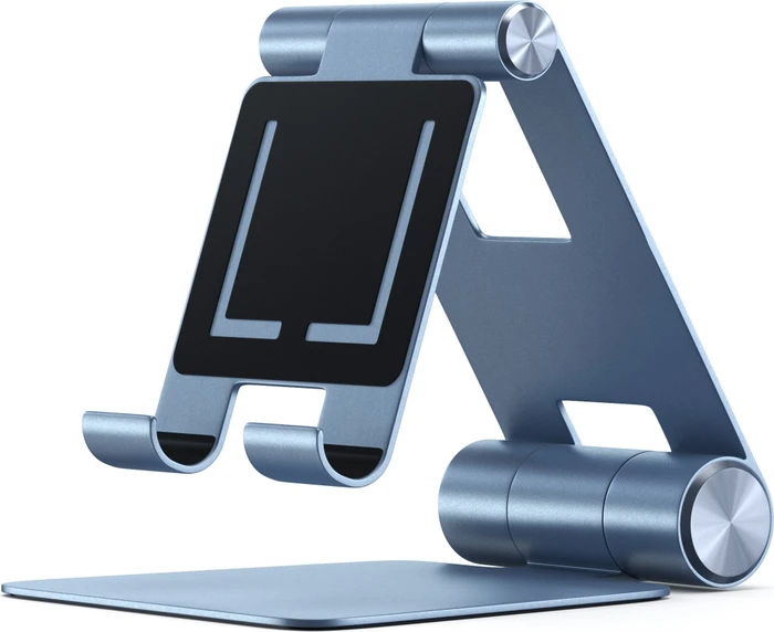 Satechi R1 Aluminum Hinge Holder, Tablet-Stand 4-13", Blue, faltbar