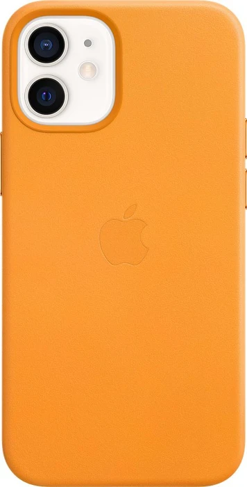 Apple Leder Case mit MagSafe für iPhone 12 Mini california poppy