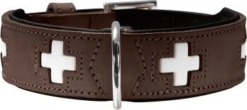 Hunter Swiss Halsband 50, braun/schwarz