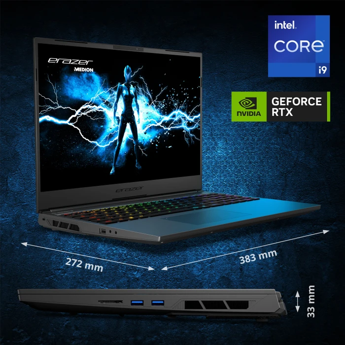 Medion Erazer Major X20, Core i9-14900HX, 32GB RAM, 2TB SSD, GeForce RTX 4070, DE