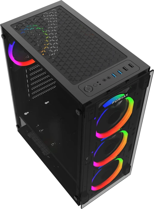 Gembird Fornax 1500RGB Black, Acrylfenster