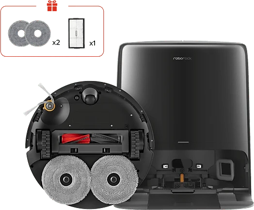 Roborock Qrevo 2 ProX Saug-/Wischroboter schwarz inkl. Absaug-/Reinigungsstation