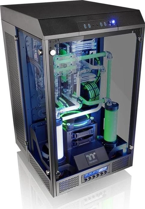 Thermaltake The Tower 900, schwarz, Glasfenster
