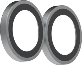 ZAGG invisibleSHIELD Glass Elite Camera Lens Rings für Apple iPhone Duo silber