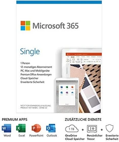 Microsoft Office 365 Single, 1 Jahr, PKC (deutsch) (PC/MAC) (QQ2-00993)