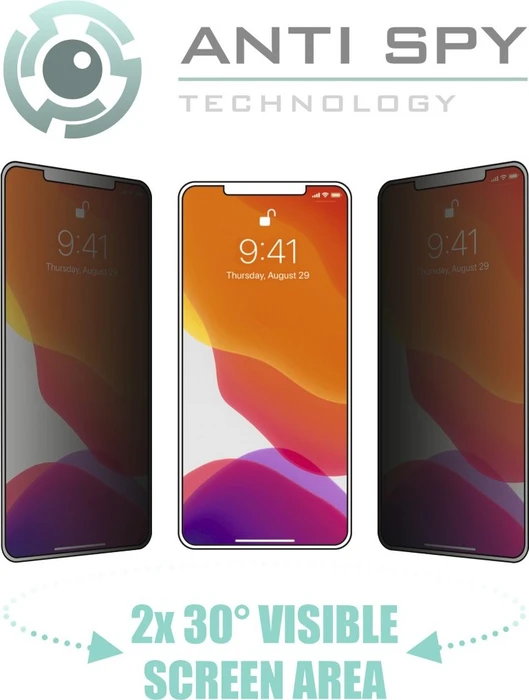 Hama Echtglas-Displayschutz Privacy für Apple iPhone XR/11
